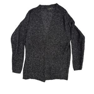 Love Tree Black Heather Open Cardigan Women's Size Small, Long Sleeve